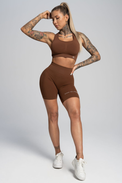 Kraťasky Gym Glamour Bikery Push Up Chocolate
