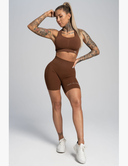 Gym Glamour Bikery Push Up Chocolate Shorts