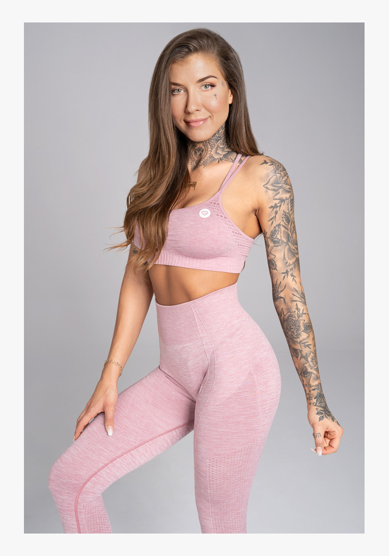 Fitness podprsenka Gym Glamour Seamless Pink Melange