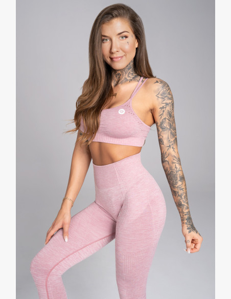 Fitness bra Gym Glamour Seamless Pink Melange
