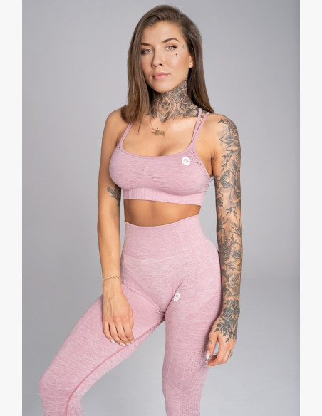 Fitness bra Gym Glamour Seamless Pink Melange