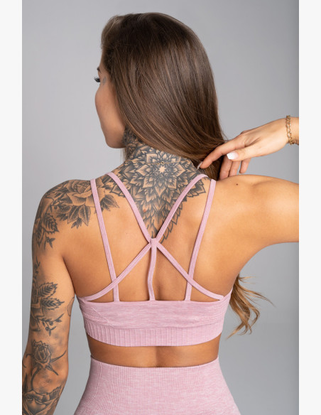 Fitness bra Gym Glamour Seamless Pink Melange