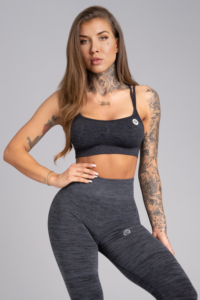 Fitness bra Gym Glamour Seamless Grey Melange