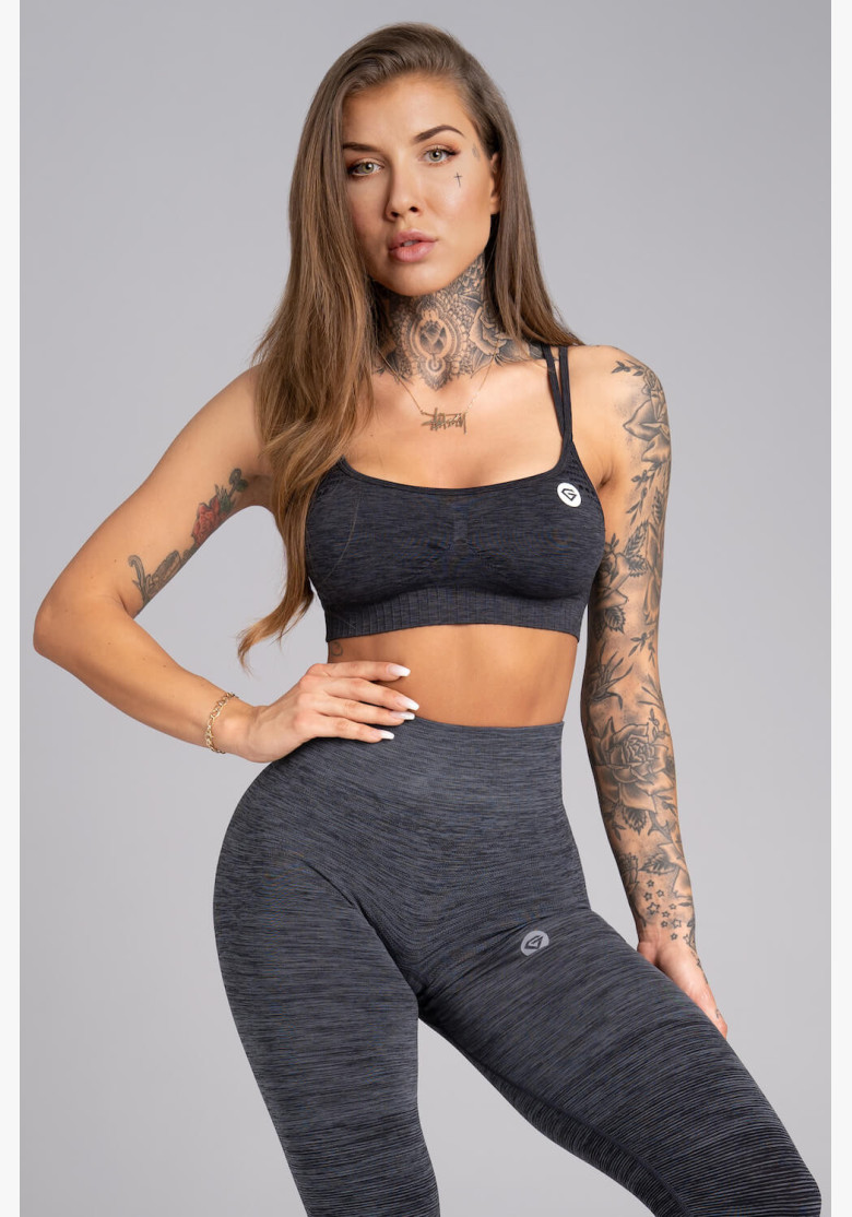 Fitness podprsenka Gym Glamour Seamless Grey Melange