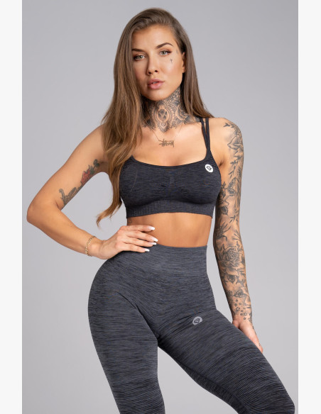Fitness bra Gym Glamour Seamless Grey Melange