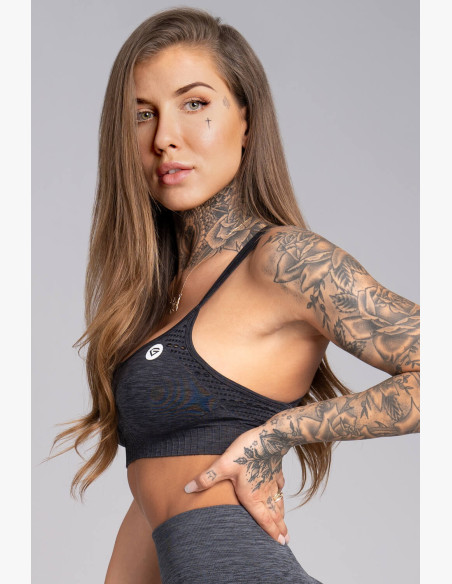 Fitness bra Gym Glamour Seamless Grey Melange