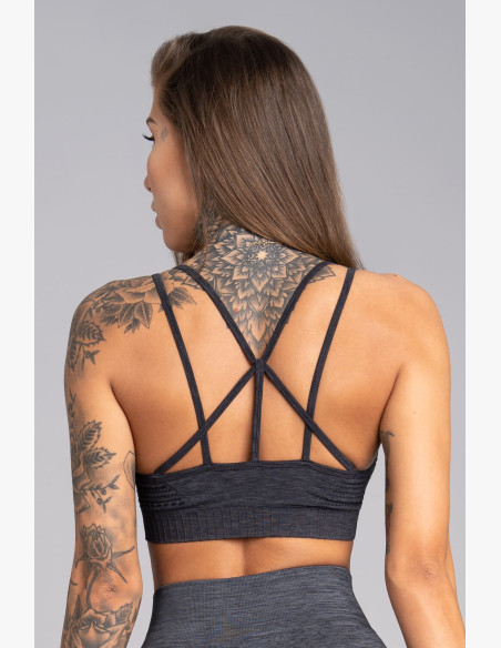 Fitness bra Gym Glamour Seamless Grey Melange