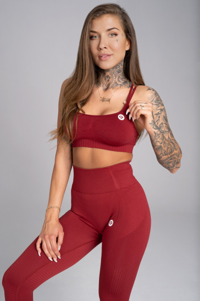 Fitness podprsenka Gym Glamour Seamless Bordo