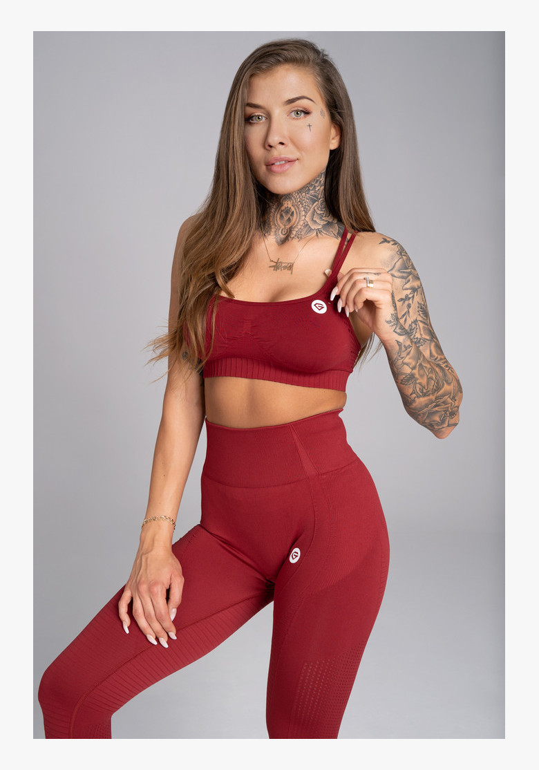 Fitness podprsenka Gym Glamour Seamless Bordo