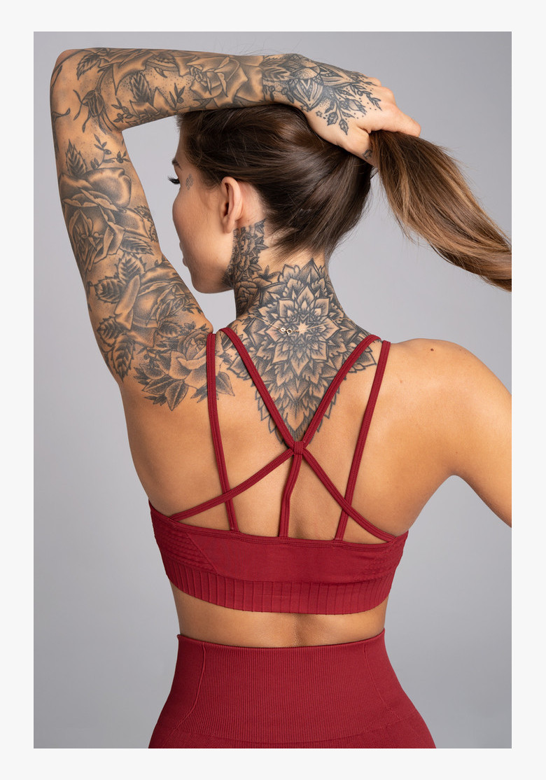 Fitness bra Gym Glamour Seamless Bordo Fitness bra Gym Glamour Seamless Bordo