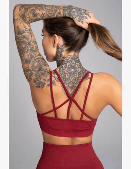 Fitness bra Gym Glamour Seamless Bordo
