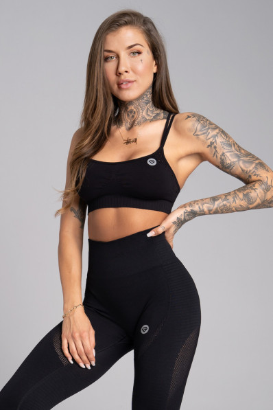Fitness podprsenka Gym Glamour Seamless Black