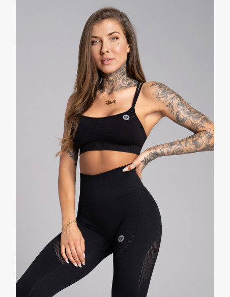 Fitness bra Gym Glamour Seamless Black