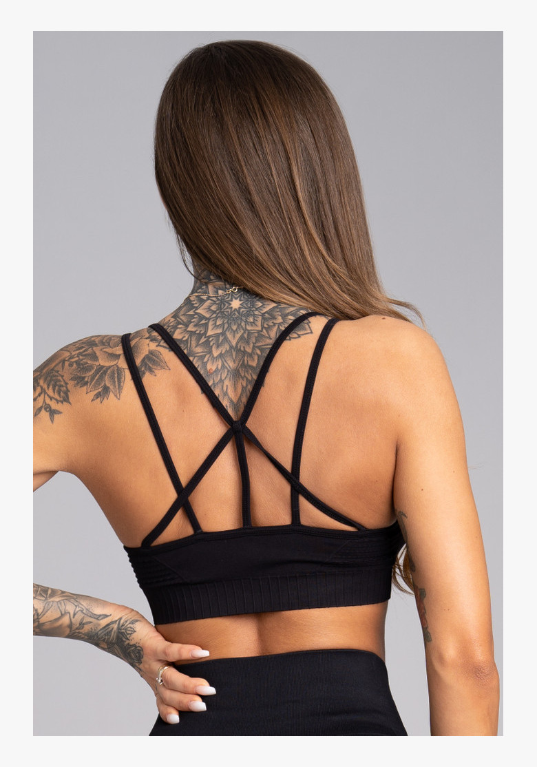 Fitness bra Gym Glamour Seamless Black Fitness bra Gym Glamour Seamless Black