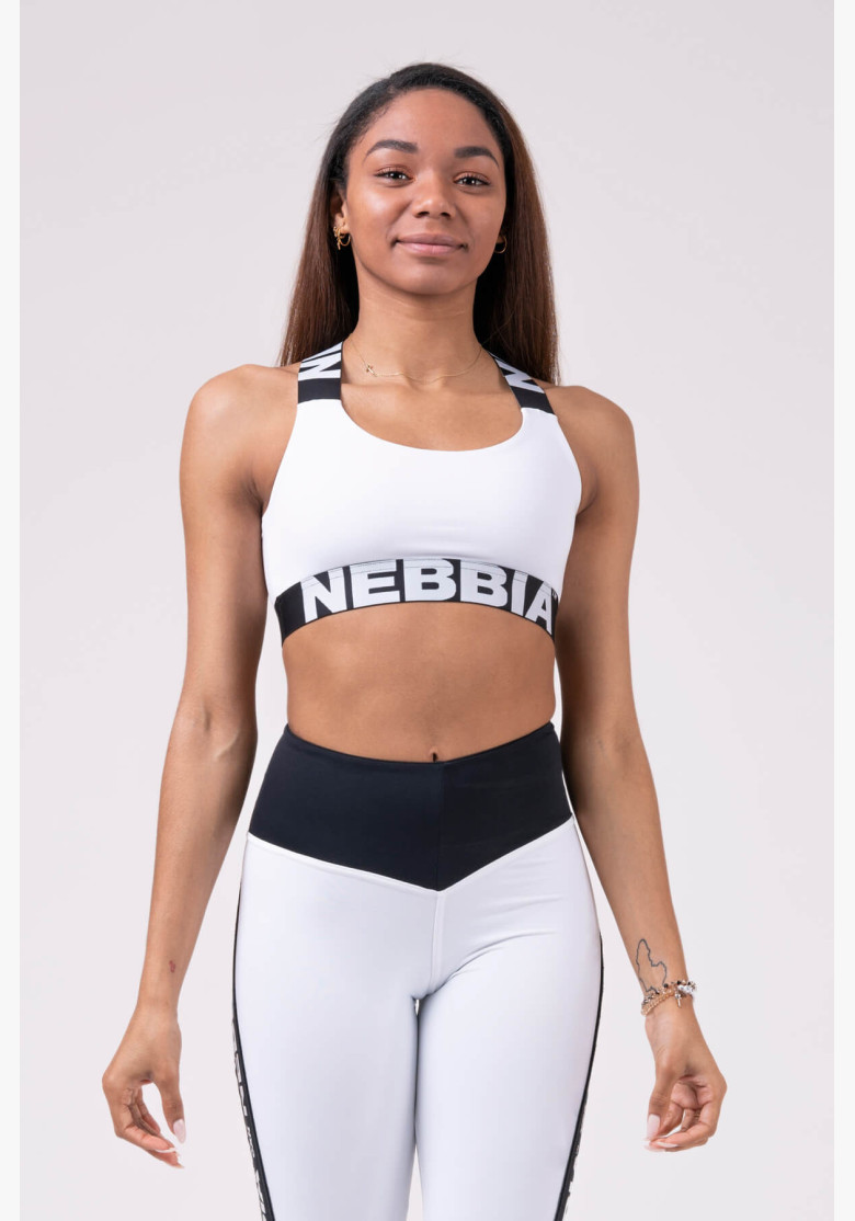 NEBBIA Power Your Hero iconic sports bra white