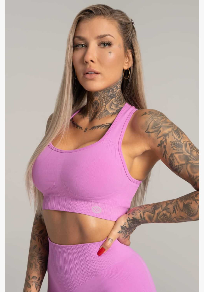 Fitness Bra Gym Glamour Push Up Pink