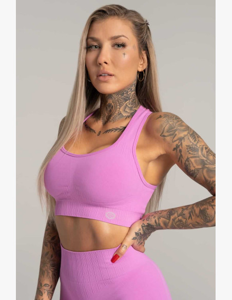 Fitness Bra Gym Glamour Push Up Pink