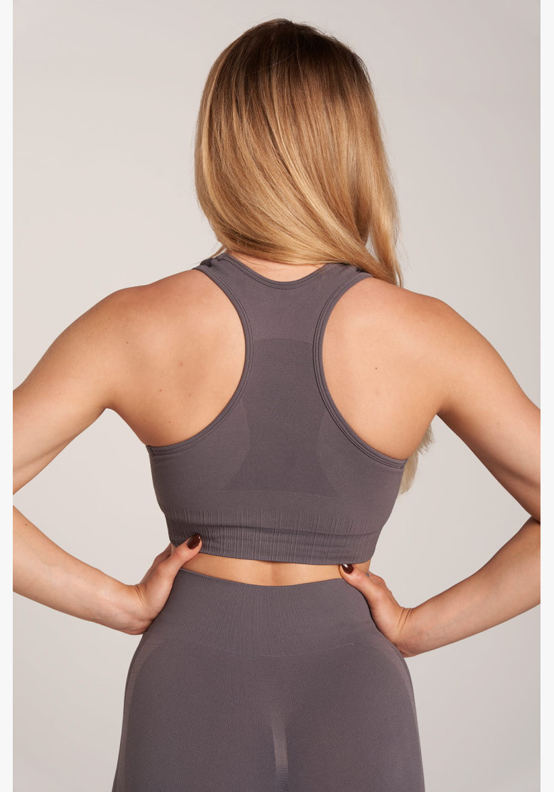 Fitness bra Gym Glamour Push Up Grey Fitness bra Gym Glamour Push Up Grey