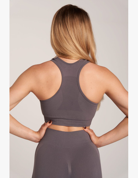 Fitness bra Gym Glamour Push Up Grey