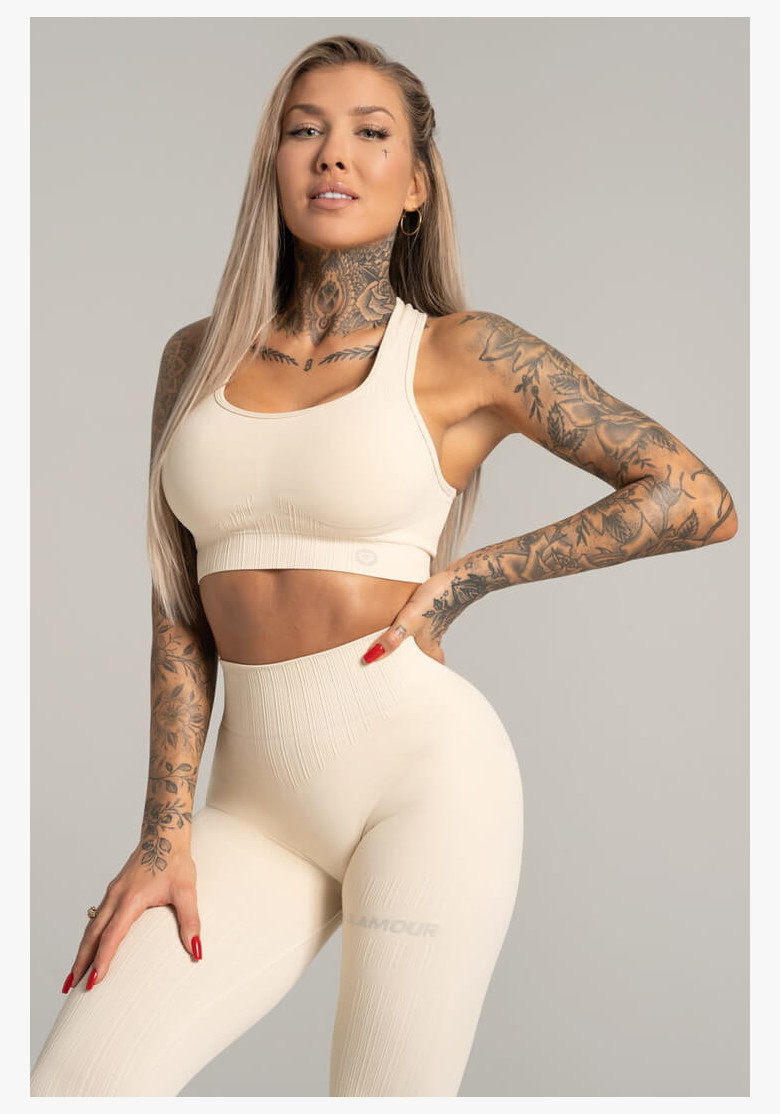 Fitness bra Gym Glamour Push Up Cream