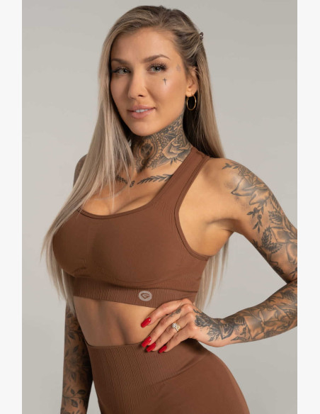 Fitness bra Gym Glamour Push Up Chocolate