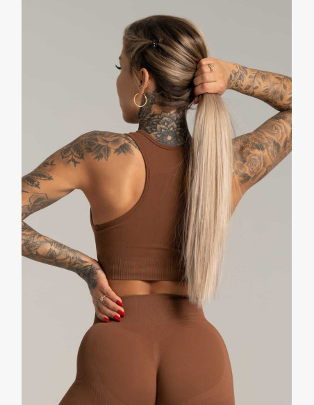 Fitness bra Gym Glamour Push Up Chocolate