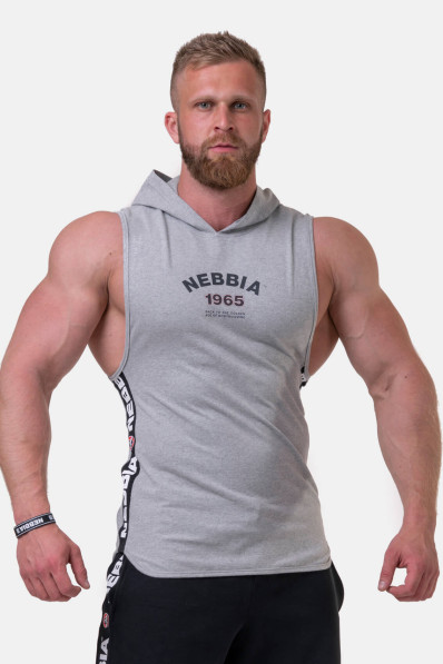 NEBBIA Legend-approved hooded tank top grey