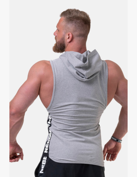 NEBBIA Legend-approved hooded tank top grey