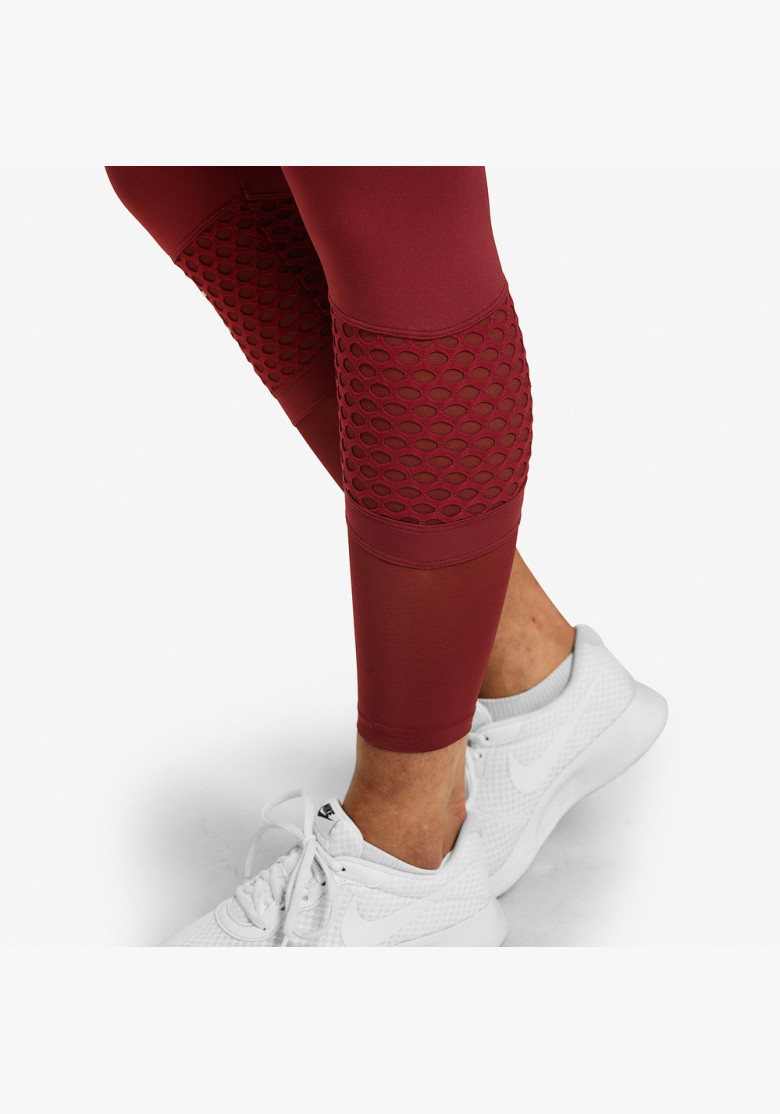 WAVERLY MESH SANGRIA RED Leggings -...