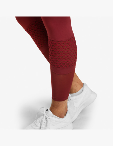 WAVERLY MESH SANGRIA RED Leggings - Better Bodies