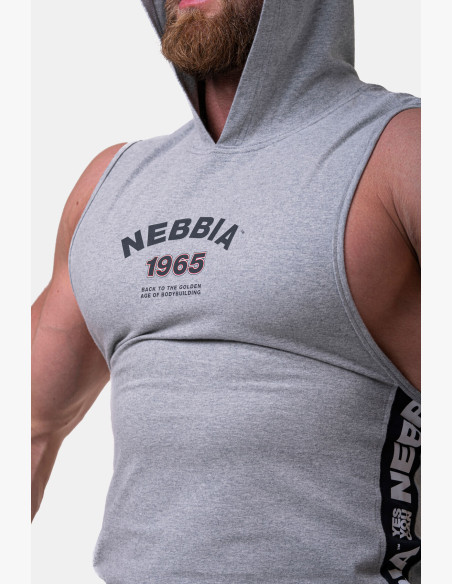 NEBBIA Legend-approved hooded tank top grey