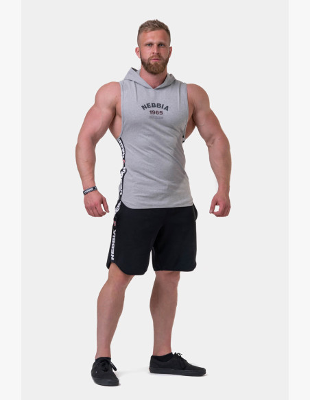 NEBBIA Legend-approved hooded tank top grey