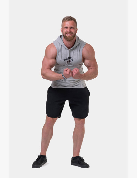 NEBBIA Legend-approved hooded tank top grey