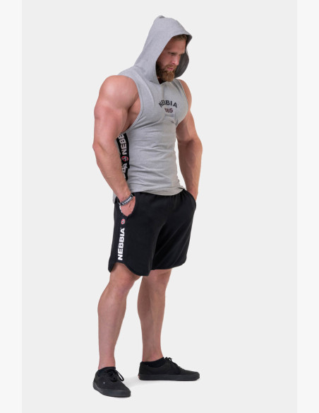 NEBBIA Legend-approved hooded tank top grey