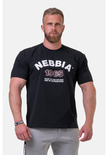 NEBBIA Golden Era tričko čierna