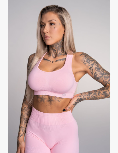 Fitness Bra Gym Glamour Push Up Candy Pink