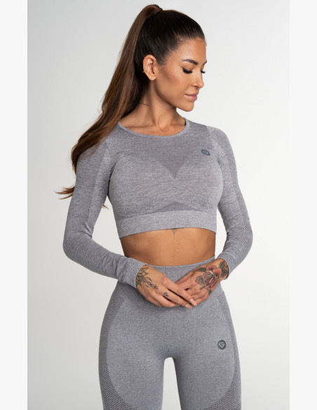Crop Top Gym Glamor Fusion Light Grey