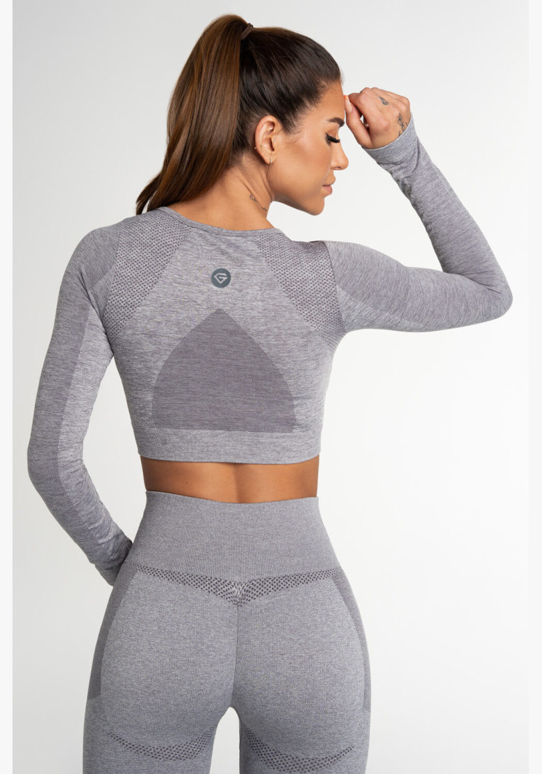 Crop Top Gym Glamor Fusion Light Grey Crop Top Gym Glamor Fusion Light Grey