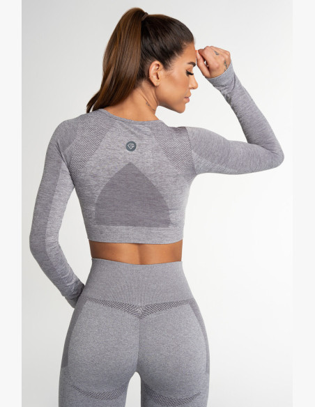 Crop Top Gym Glamor Fusion Light Grey