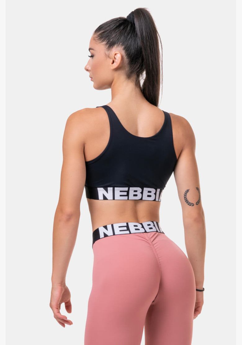 NEBBIA Smart Zip sports bra black NEBBIA Smart Zip sports bra black