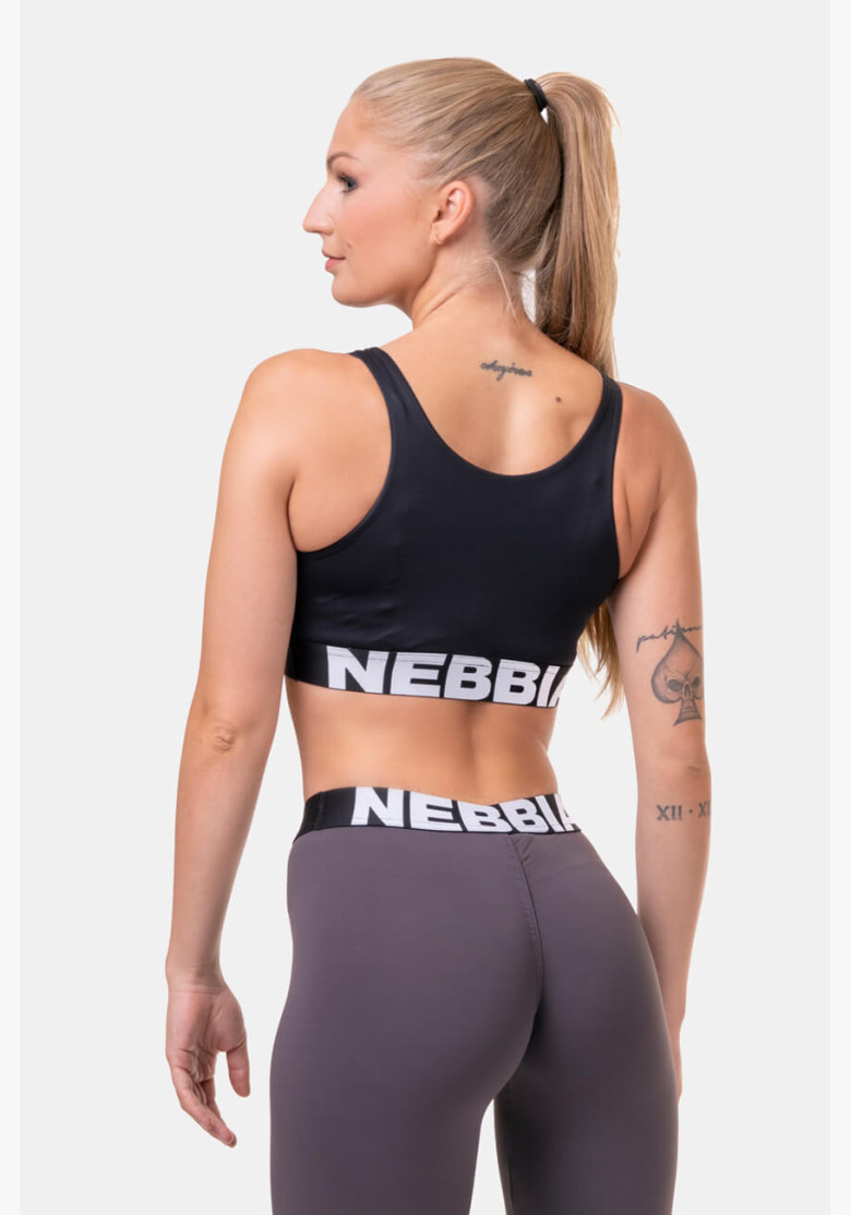 NEBBIA Smart Zip sports bra black NEBBIA Smart Zip sports bra black
