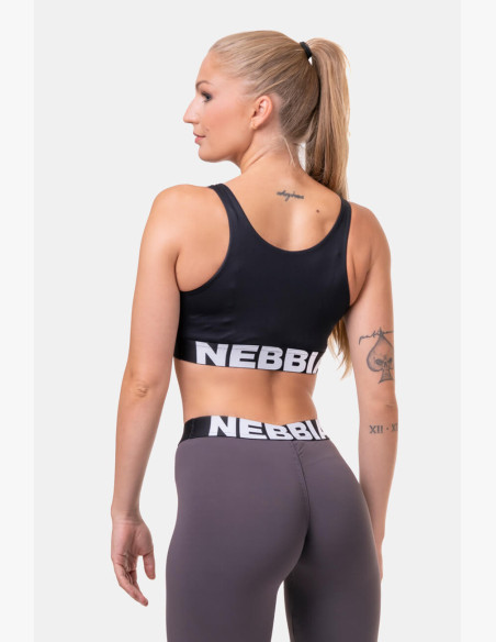 NEBBIA Smart Zip sports bra black