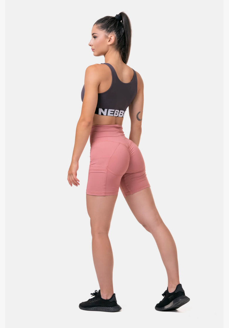 NEBBIA Smart Zip sports bra marron NEBBIA Smart Zip sports bra marron