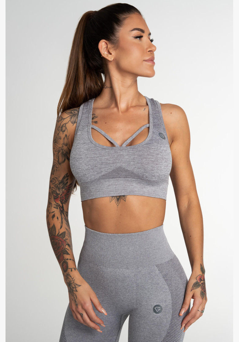 Fitness podprsenka Gym Glamour Fusion Light Grey