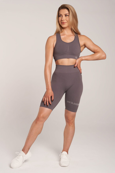Gym Glamour Bikery Push Up Shorts Grey