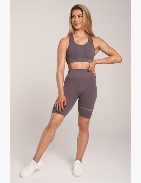Gym Glamour Bikery Push Up Shorts Grey
