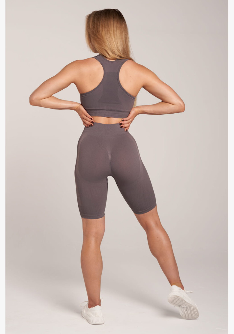 Gym Glamour Bikery Push Up Shorts Grey
