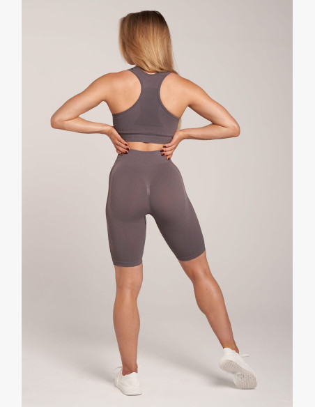 Gym Glamour Bikery Push Up Shorts Grey