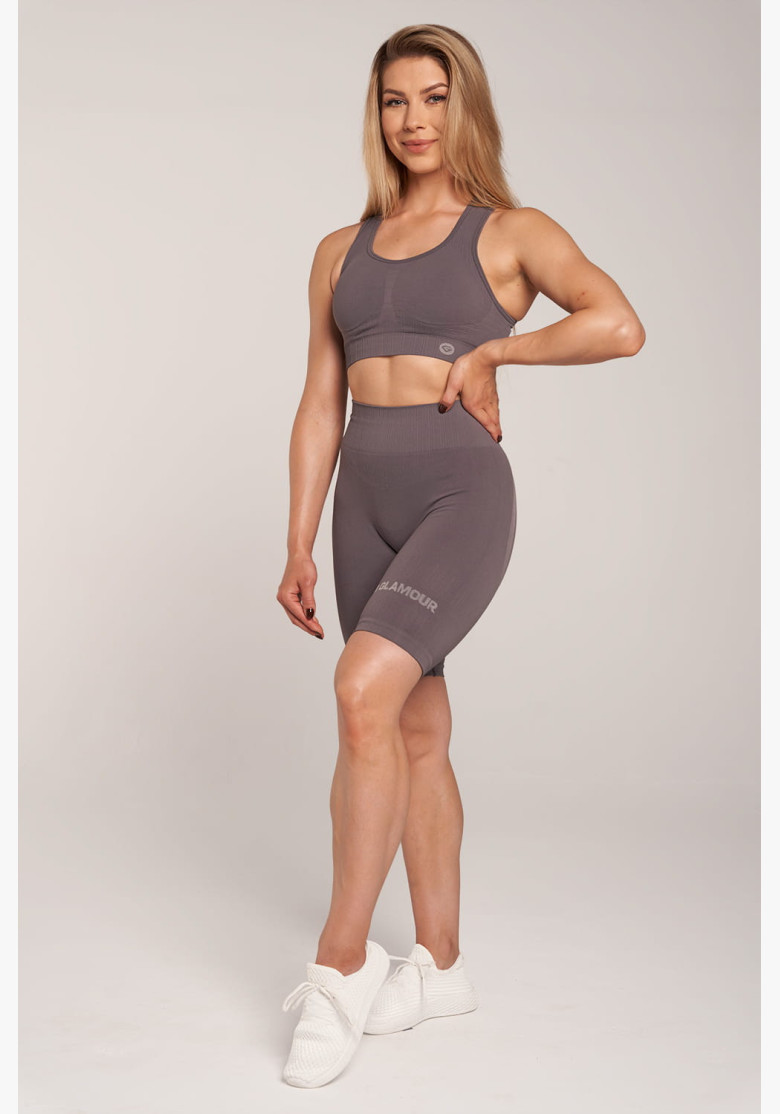 Gym Glamour Bikery Push Up Shorts Grey