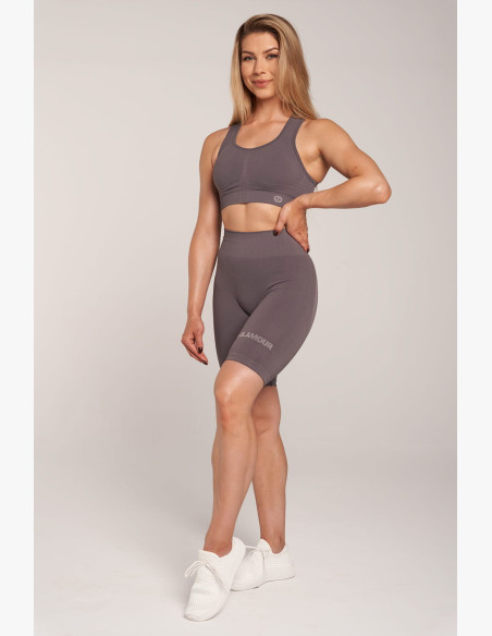 Gym Glamour Bikery Push Up Shorts Grey